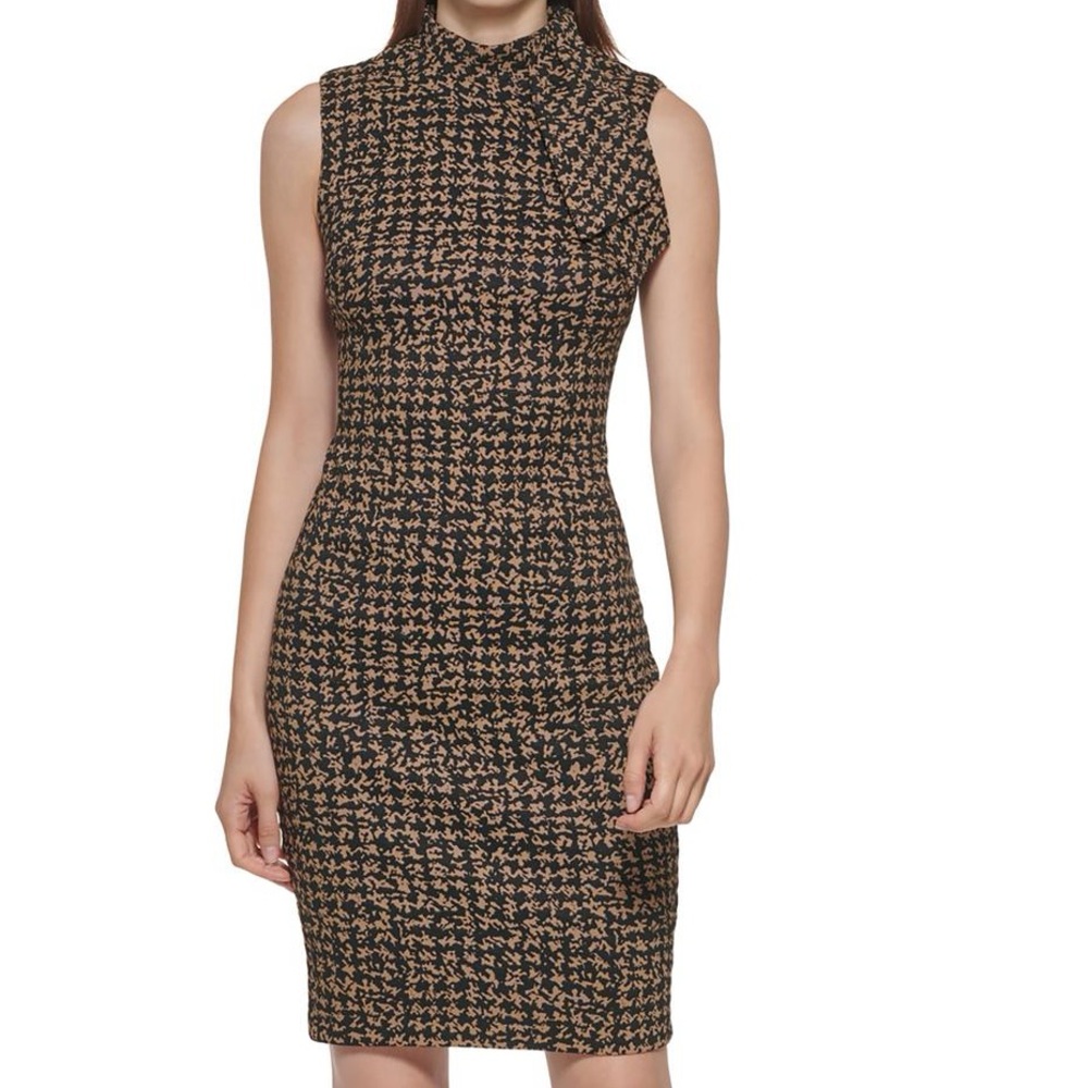 Calvin Klein Jacquard knee- length sheath dress